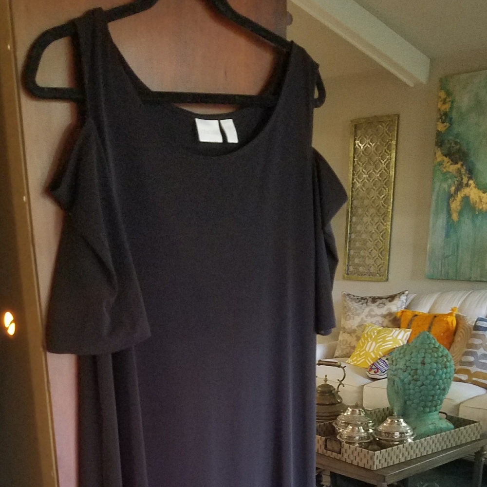 Chico's maxi dress cold shoulder